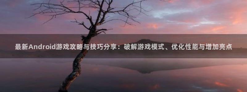 长征娱乐怎么注册：最新Android游戏攻略与技巧分享：破解